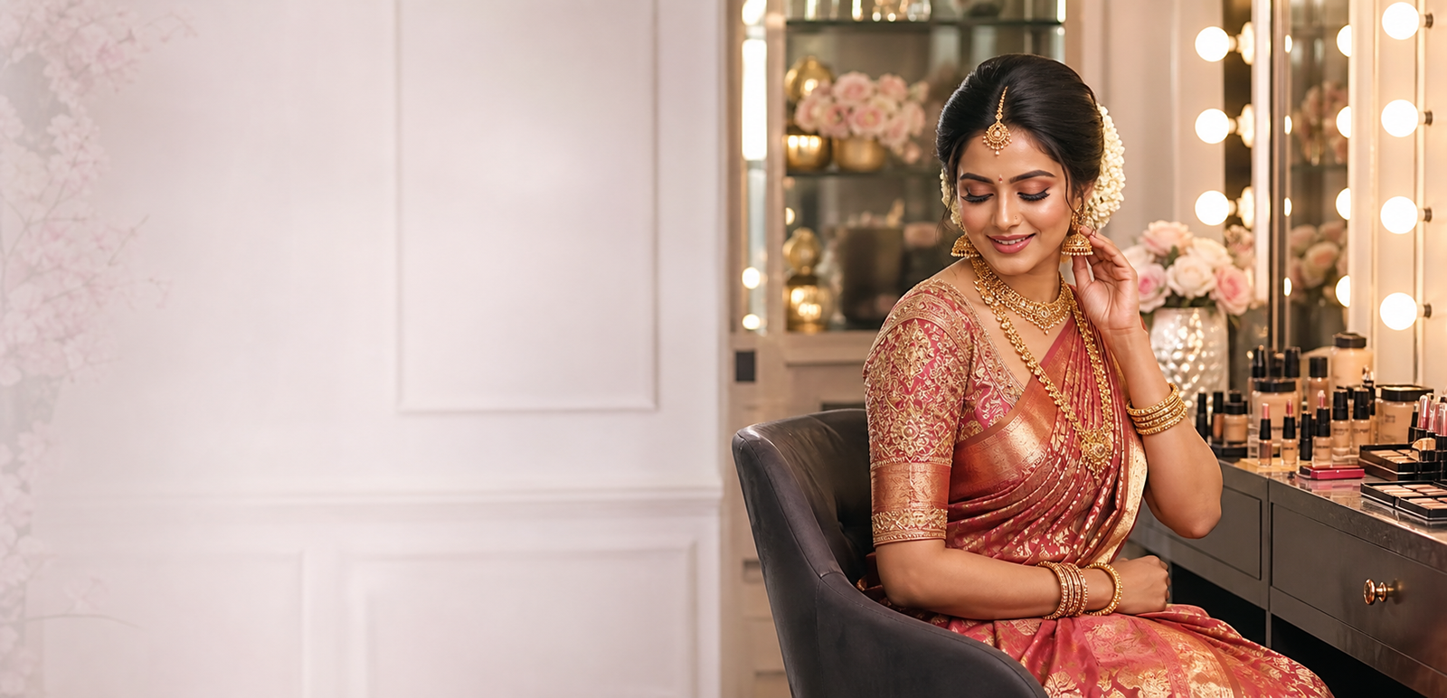Bridal makeup studio in Perambalur for weddings and reception looks